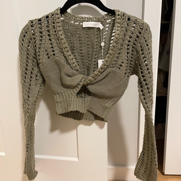 Jonathan Simkhai NWT XS NILE CROCHET CROP TOP - Picture 4 of 5